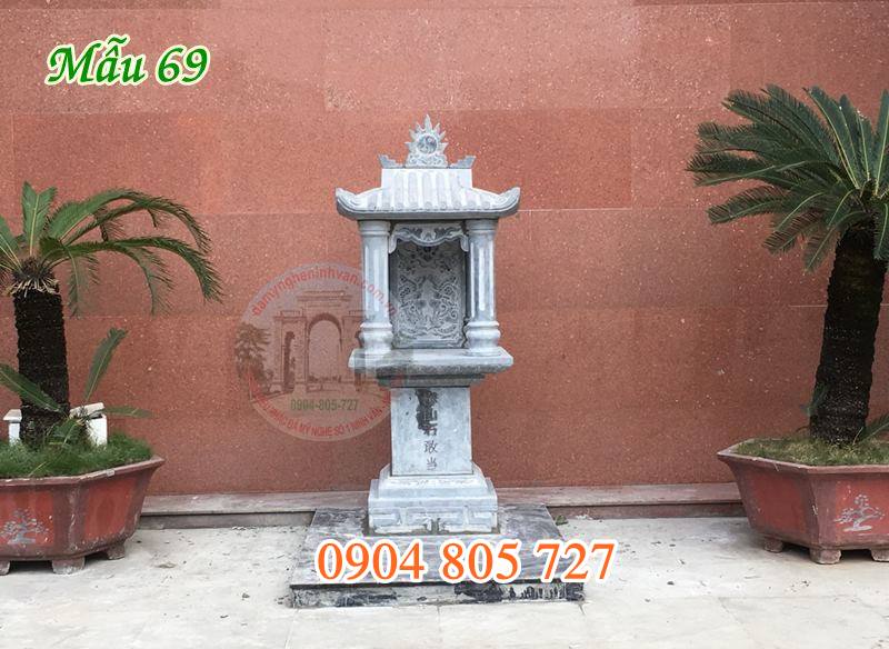 Bàn thờ ngoài trời bằng đá đẹp có mái 69