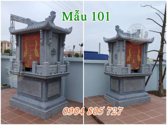 Bàn thiên ngoài trời thờ thần linh đẹp bằng đá tại bắc giang 101