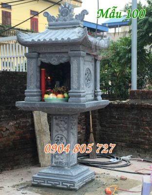 Bàn thiên ngoài trời thờ thần linh đẹp bằng đá tại hải phòng100