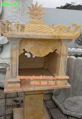 Bàn thờ thiên đẹp bằng đá vàng tại Koon tum 43