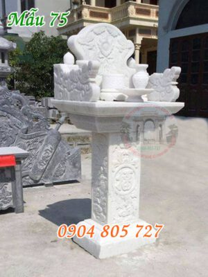Bàn thờ ông thiên đẹp bằng đá trắng 75