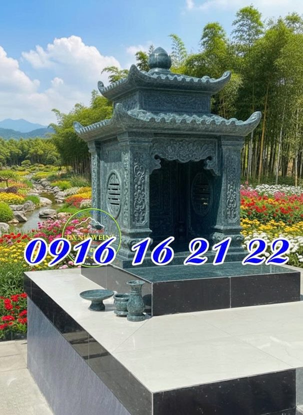 Mẫu miếu thần linh bằng đá hai mái - Thiết kế miếu thần linh 34 bằng đá ngoài trời Mẫu miếu thần linh bằng đá hai mái - Thiết kế miếu thần linh 34 bằng đá ngoài trời