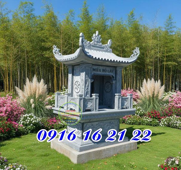 Mẫu miếu thờ thần linh bằng đá một mái - Thiết kế miếu thần linh 34 bằng đá ngoài trời Mẫu miếu thờ thần linh bằng đá một mái - Thiết kế miếu thần linh 34 bằng đá ngoài trời