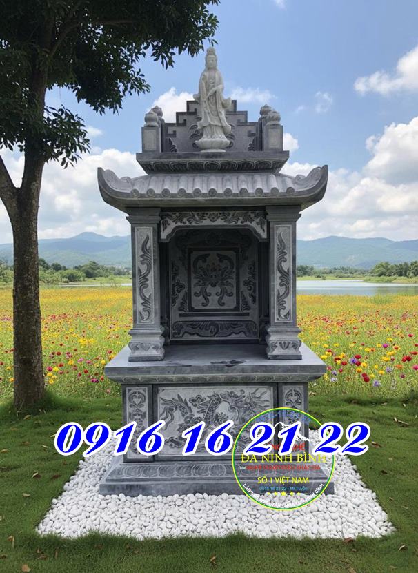 Miếu đá thờ thần linh hai tầng - Thiết kế miếu thần linh 34 bằng đá ngoài trời Miếu đá thờ thần linh hai tầng - Thiết kế miếu thần linh 34 bằng đá ngoài trời