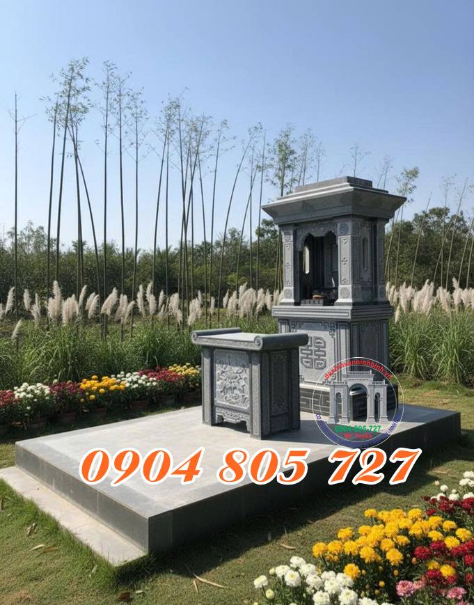 Miếu thờ bằng đá nguyên khối - Miếu thờ thần linh đẹp tại Phú Thọ