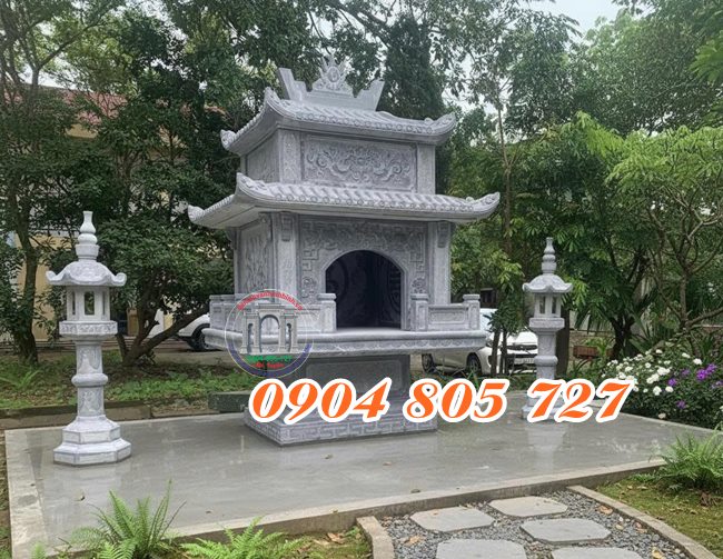 Miếu thờ thần linh một mái bằng đá - Miếu thờ thần linh đẹp tại Phú Thọ
