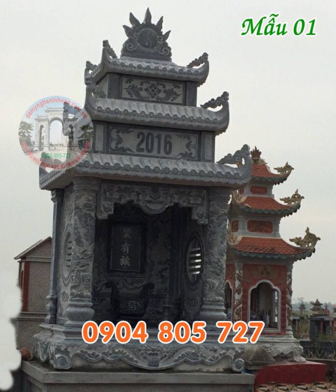 Miếu thờ thần linh đẹp bằng đá 01