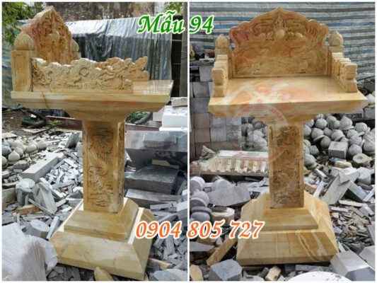 Mẫu bàn thờ thiên đẹp bằng đá vàng tại sài gòn 94