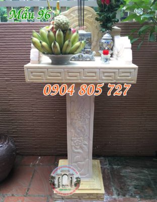 Mẫu bàn thờ thiên đẹp bằng đá vàng tự nhiên tại hà nội 96