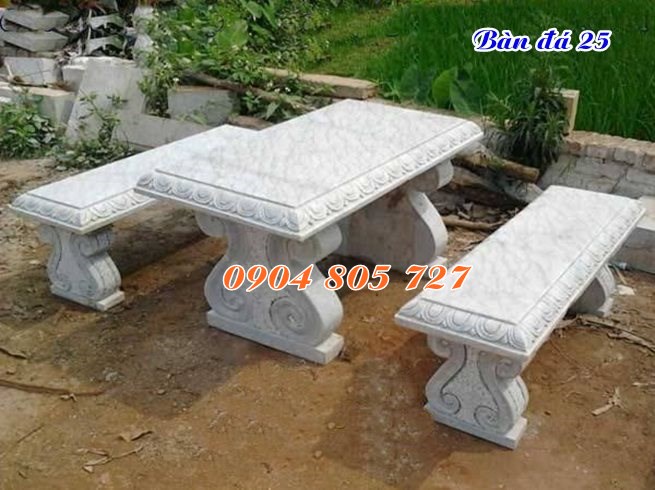 Mẫu bàn ghế đá tự nhiên đẹp 25