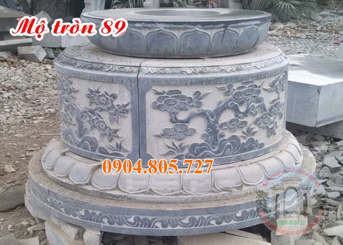 Lăng mộ hình tròn đẹp tự nhiên nguyên khối 89