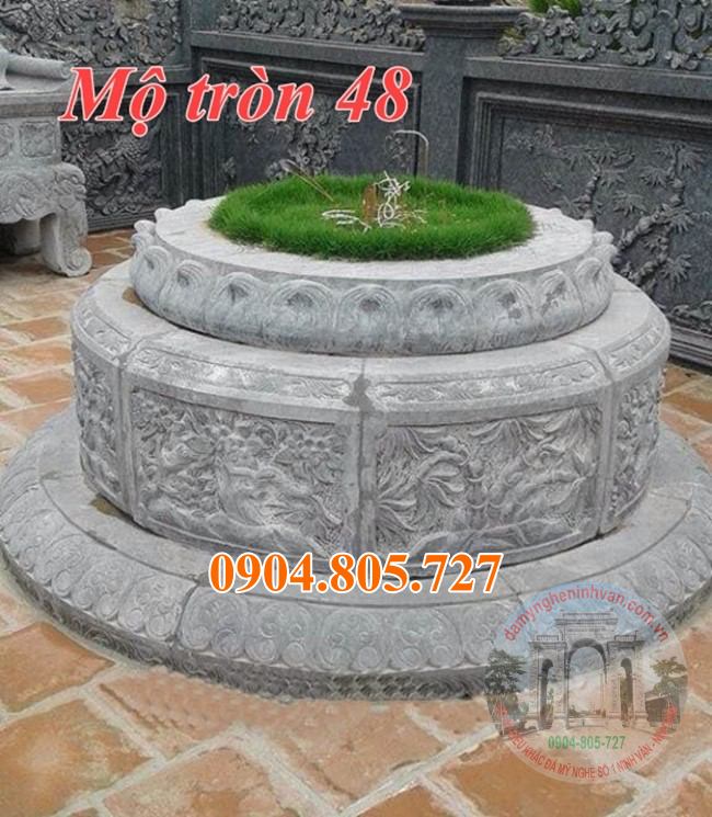 Lăng mộ tròn đẹp tự nhiên nguyên khối 48