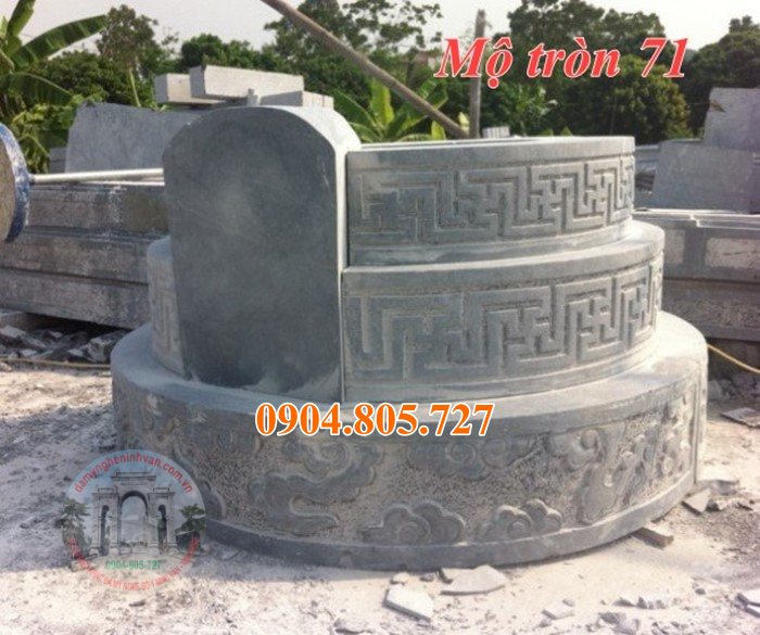 Mẫu lăng mộ hình tròn tự nhiên nguyên khối 71