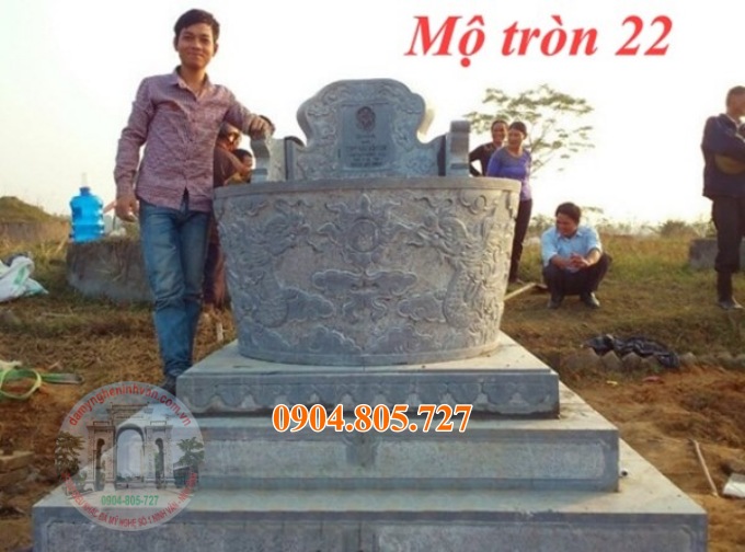 Mộ tròn đá tự nhiên nguyên khối 22