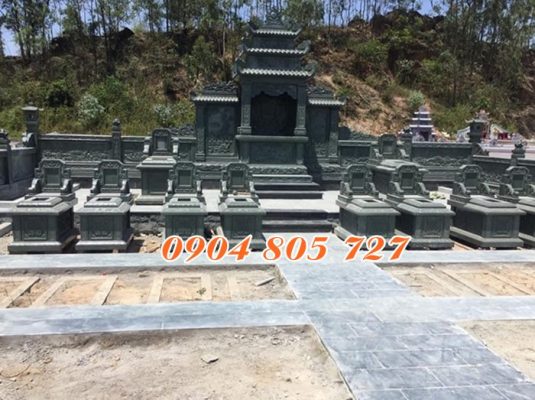 Khu lăng mộ đá tại Tiền Giang bằng đá khối hoa văn tinh xảo giá tốt năm 2023