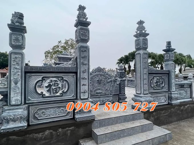 Mẫu câu đối cổng nghĩa trang gia đình bằng đá