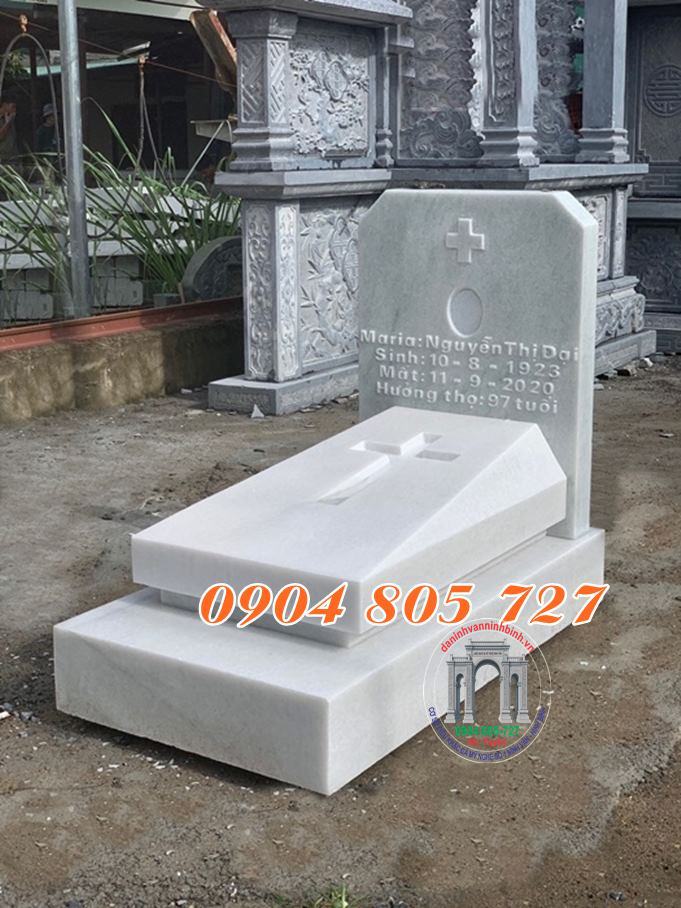 Mẫu mộ trẻ sơ sinh bằng đá trắng phong cách hiện đại Mẫu mộ trẻ sơ sinh bằng đá trắng phong cách hiện đại