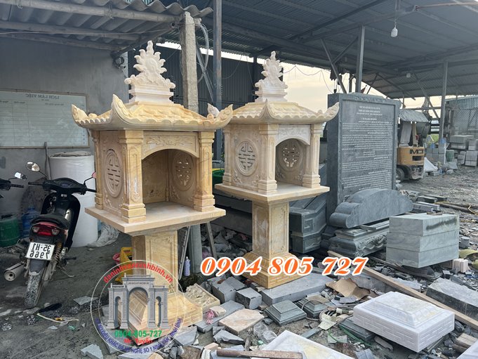 Mẫu bàn thờ thiên có mái đá vàng bán tại Bình Dương Mẫu bàn thờ thiên có mái đá vàng bán tại Bình Dương