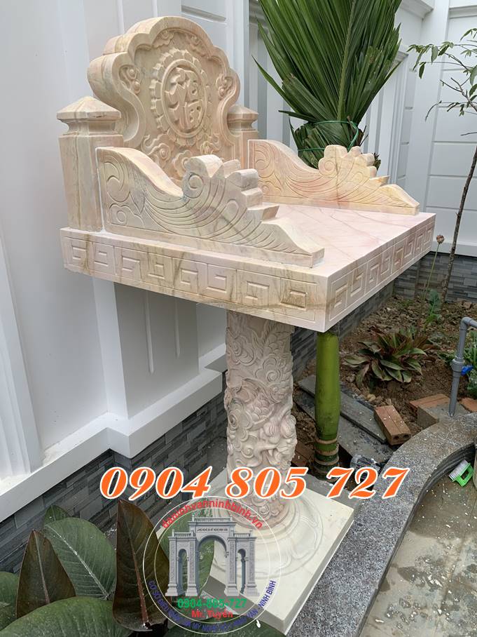 Mẫu bàn thờ thiên đá vàng không mái bán tại Bình Dương Mẫu bàn thờ thiên đá vàng không mái bán tại Bình Dương