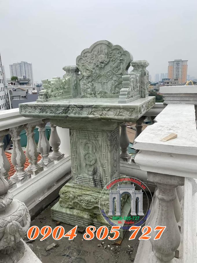 Mẫu bàn thờ thiên đá xanh rêu không mái tại Bình Dương Mẫu bàn thờ thiên đá xanh rêu không mái tại Bình Dương
