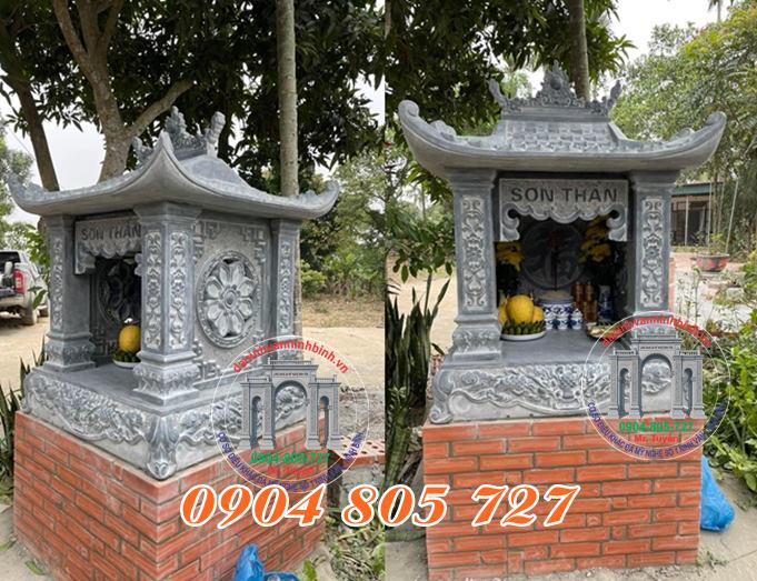 Mẫu miếu đá thờ thần rừng thần linh một mái tại Tuyên Quang