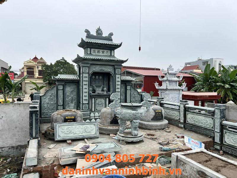 Lắp đặt lư hương đá ở Hải Phòng