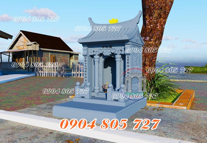 Am thờ Thần bằng đá granite đen ở Cao Bằng