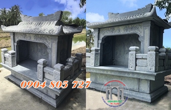 Am thờ Thần bằng đá mái bằng chạm khắc hoa sen ở Cao Bằng