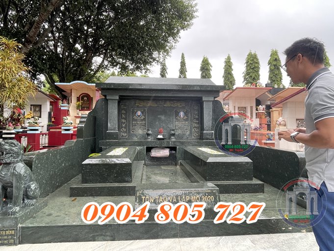 Mẫu mộ đá đôi xưởng chế tác mộ đá Ninh Bình