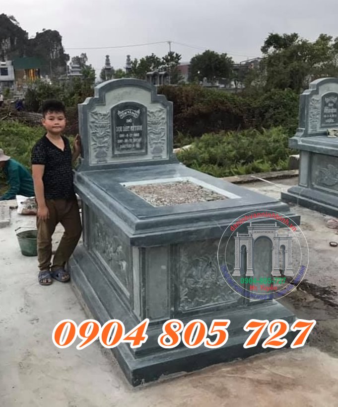 Mẫu mộ đá không mái mộ đá tam cấp mộ đá tam sơn đẹp
