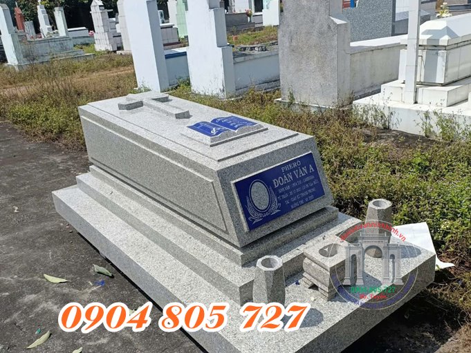 Mẫu mộ đá nguyên khối xưởng chế tác mộ đá Ninh Bình