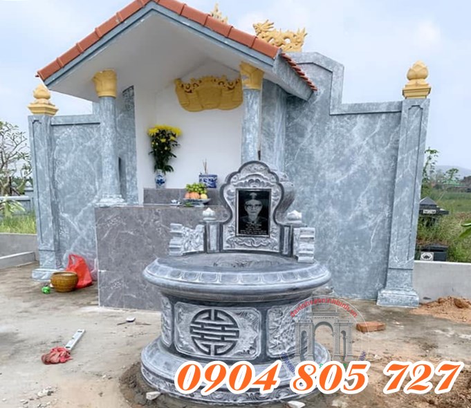 Mẫu mộ tròn xưởng chế tác mộ đá Ninh Bình