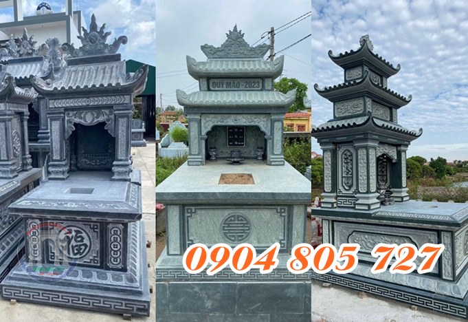 Mộ đá một mái hai mái ba mái xưởng chế tác mộ đá Ninh Bình