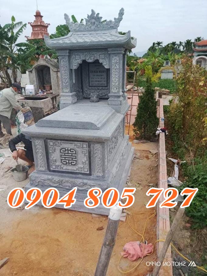 Mộ đá một mái xưởng chế tác mộ đá Ninh Bình