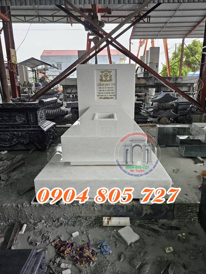 Mộ đá trắng tại hải phòng mang vẻ đẹp thanh khiết