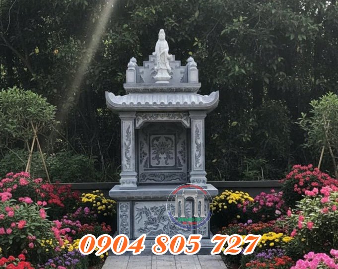 Miếu thờ 2 tầng bằng đá ở Vĩnh Phúc - 88 Mẫu miếu thờ thần linh thổ địa ở Vĩnh Phúc bằng đá đẹp nhất