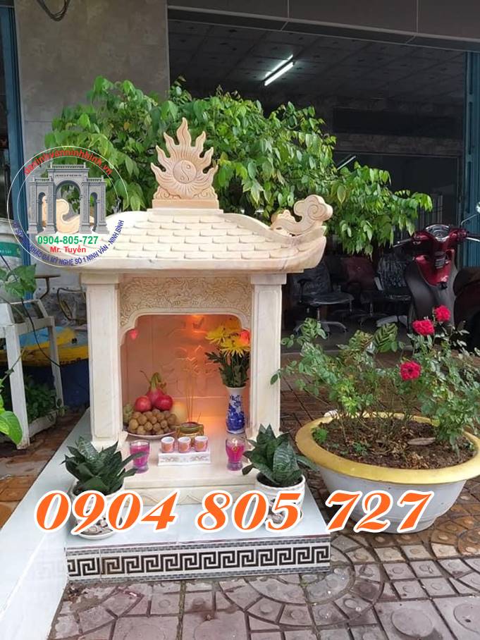 Miếu thờ Thần Linh Thổ Địa đơn giản ở Vĩnh Phúc - 88 Mẫu miếu thờ thần linh thổ địa ở Vĩnh Phúc bằng đá đẹp nhất