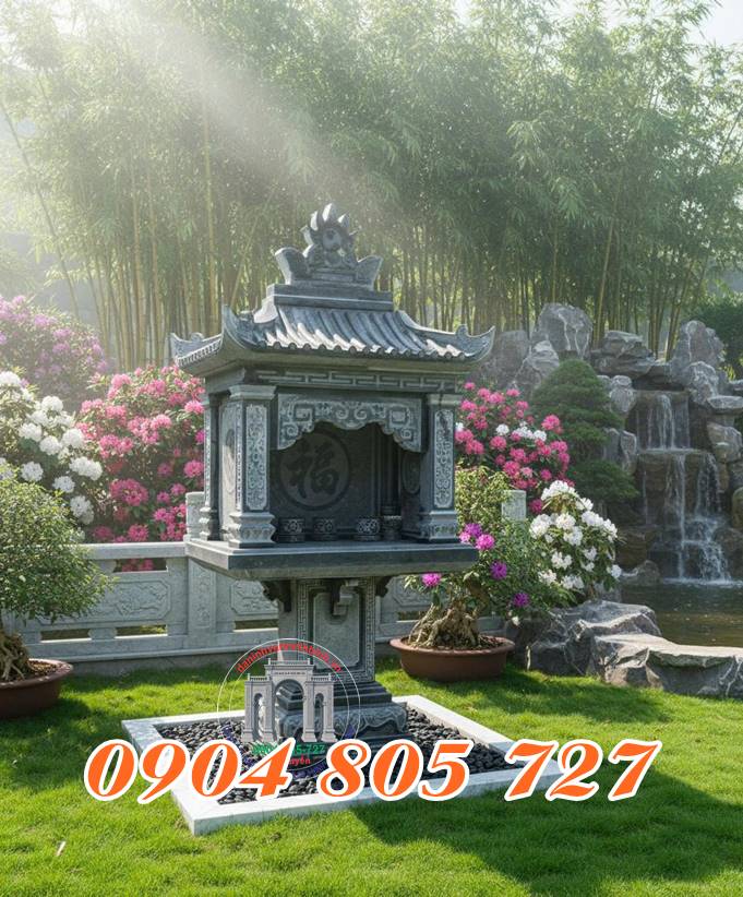 Miếu thờ có một mái đao bằng đá thờ thần linh - Nhận làm miếu thờ nhỏ trước nhà bằng đá thờ thần linh uy tín giá tốt Miếu thờ có một mái đao bằng đá thờ thần linh - Nhận làm miếu thờ nhỏ trước nhà bằng đá thờ thần linh uy tín giá tốt