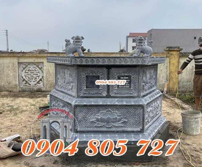 Mộ đá đôi hình lục giác tại Hưng Yên - Báo Giá Mộ Đá Hưng Yên Mới Nhất 2025 - Thiết Kế Miễn Phí