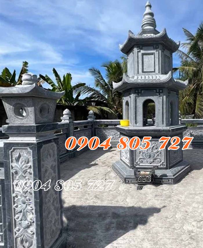 Mộ tháp đá lục giác để tro cốt tại Hưng Yên - Báo Giá Mộ Đá Hưng Yên Mới Nhất 2025 - Thiết Kế Miễn Phí